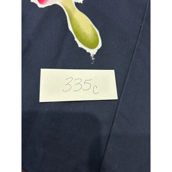 Vintage Elyse Hart Ltd Butterfly Print Navy Jacket Vibrant Pink Accents Sz Large - Picture 7 of 7